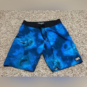Pelagic Blue Water fishing board shorts men’s size 32